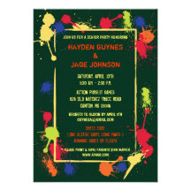 Paintball Birthday Party Invitation