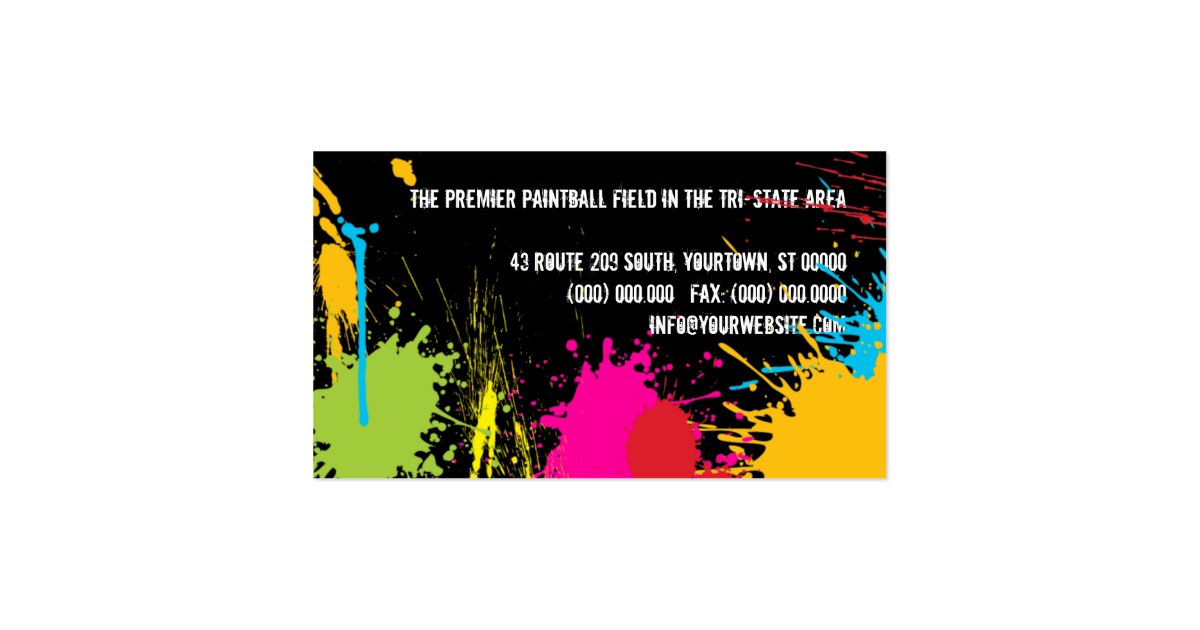 Paintball Business Card Zazzle