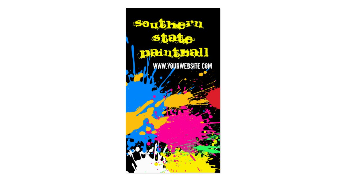 Paintball Business Card Zazzle