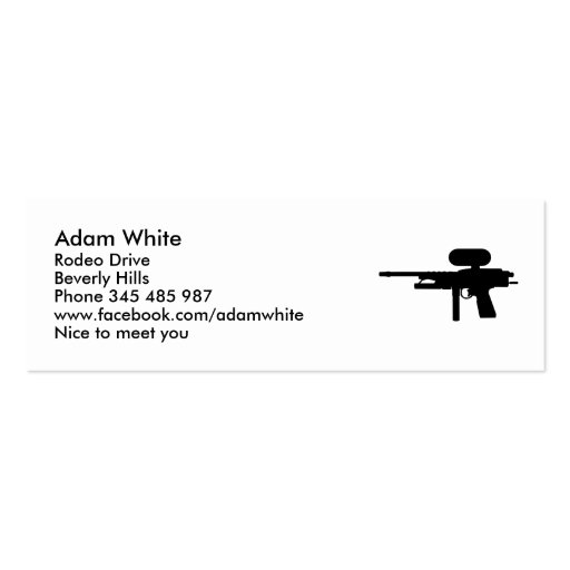Paintball Business Card Templates