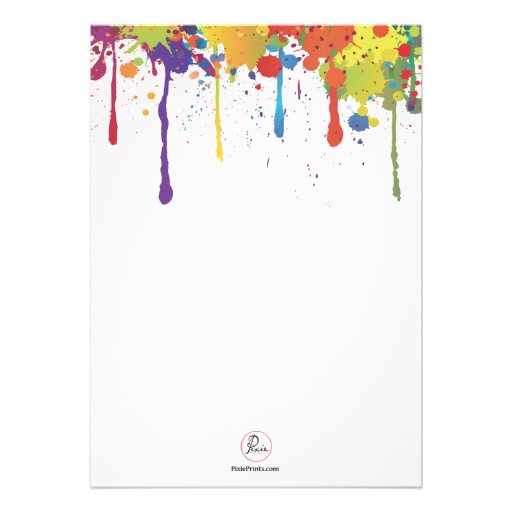 Paintball Colors Invitation