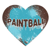 Paintball Heart Stickers