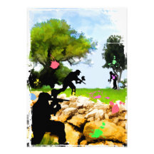 Paintball in the Spring Custom Invites