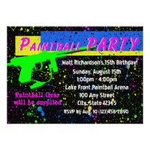 Paintball Invitation