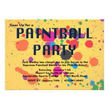 Paintball Party Invitation