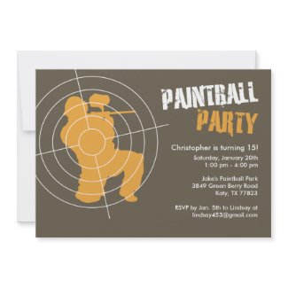 Paintball Party Invitations invitation