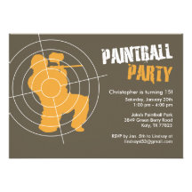 Paintball Party Invitations