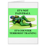 paintball player greeting card