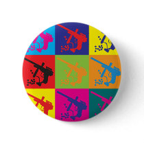 Paintball Pop Art Pinback Buttons