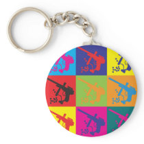 Paintball Pop Art Keychain