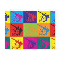 Paintball Pop Art Postcard