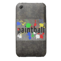 Paintball Splatter on Concrete Wall Iphone 3 Covers
