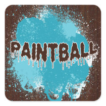 Paintball Square Stickers