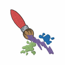 Paintbrush embroidered shirts