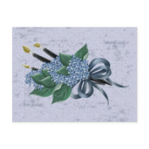 Paintbrushes and Flowers postcards