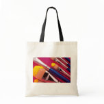 Paintbrushes in various shapes tote bag