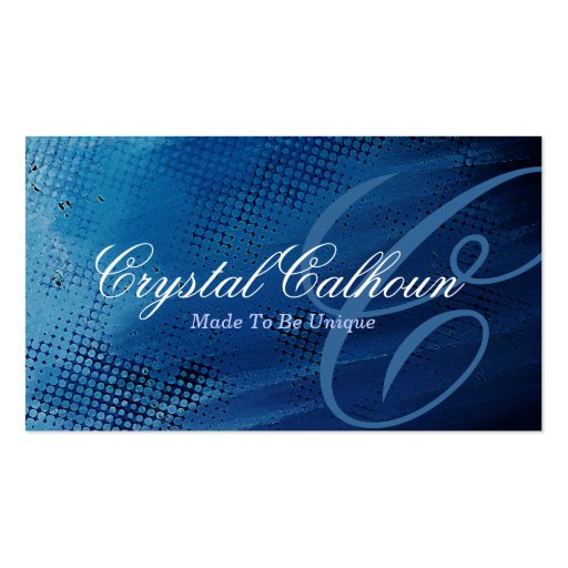 Painted Blue Grunge Customizable Business Card