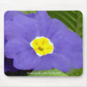 Painted Blue Primrose Mousepad by CaroleArt Painted Blue Primrose Mousepad
