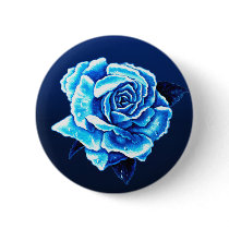 Painted Blue Rose buttons by TheGalacticGroundhog Painted Blue Rose buttons