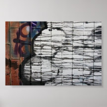 Painted Bricks Graffiti Wall Art Poster
