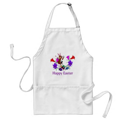 Painted Bunny Eggs Aprons by orsobear
