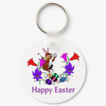 Painted Bunny Eggs keychains