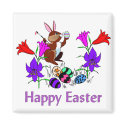 Painted Bunny Eggs magnets by orsobear Painted Bunny Eggs magnets