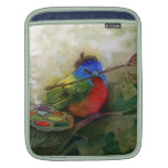 Painted Bunting Bird rickshaw sleeve for Ipad ipad sleeves