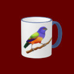Painted Bunting Ringer Mug mugs