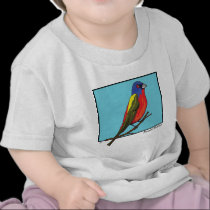 PAINTED BUNTING t-shirts by GRACEVISIONS PAINTED BUNTING t-shirts