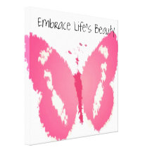 Painted Butterfly Beauty Stretched Canvas Print