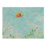 painted butterfly postcard