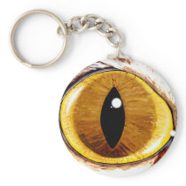 Painted Cat's Eye Key Chain