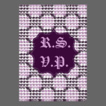 Painted Checkered Swirls (Purple) (Wedding) invitations