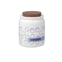 Painted Circles lavender Candy Jar candy jars
