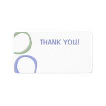Painted Circles lavender Thank You Label labels