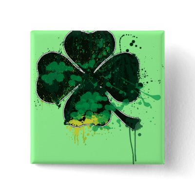 PAINTED CLOVER PIN by JOHNNYIRONIC