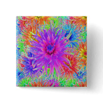 Painted Dahlias Buttons