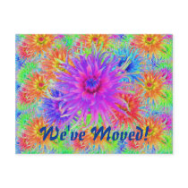 Painted Dahlias Custom Moving Postcards