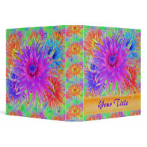 Painted Dahlias Customizable 1.5" Art Binder