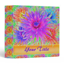 Painted Dahlias Customizable 1.5" Art Binder