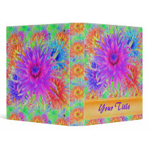 Painted Dahlias Customizable 1" Art Binder