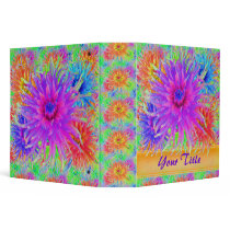 Painted Dahlias Customizable 2" Art Binder