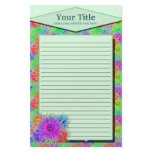Painted Dahlias Lined Stationery