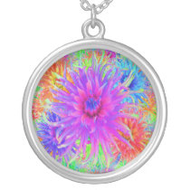Painted Dahlias Necklace