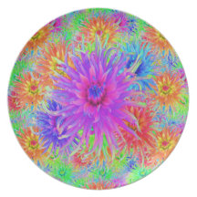 Painted Dahlias Plate