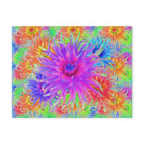 Painted Dahlias Postcard