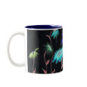 Painted Daisies on Black mugs by TeriDC Painted Daisies on Black mugs