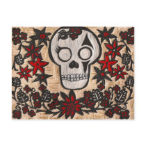 painted day of the dead linoleum block print postcards by trollop_com painted day of the dead linoleum block print postcards