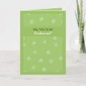 Painted Dots green Will You Be My Bridesmaid Card card